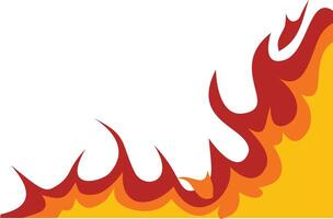 Fire Frame Border Icon with Flat Design. vector