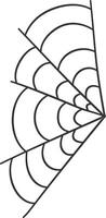 Spider Web Decorative, Isolated on White Background, vector