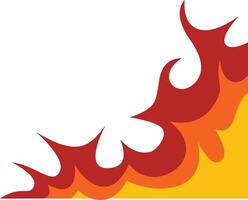 Fire Frame Border Icon with Flat Design vector