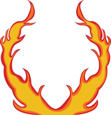 Fire Frame Illustration in Cartoon Design.
