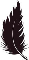 Bird Feather Silhouette in Simple Design vector