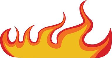 Fire Frame Illustration with Cartoon Design. Isolated on White Background. vector