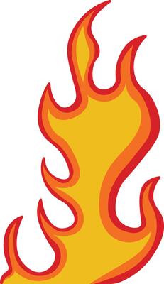 Fire Frame Illustration Isolated on White Background