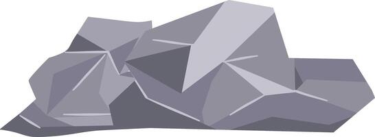 Boulder Rock Illustration, Isolated on White Background vector