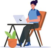 Programmer People Illustration, Isolated on White Background vector