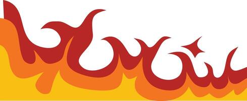 Fire Frame Border Icon Isolated on White Background vector