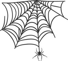 Spider Web Decorative in Flat Design. vector