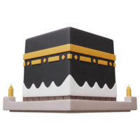 3D Cartoon Rendering of the Kaaba in Mecca png
