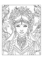 Portrait of a beautiful girl. Coloring page for children and adults. Illustration for coloring. vector