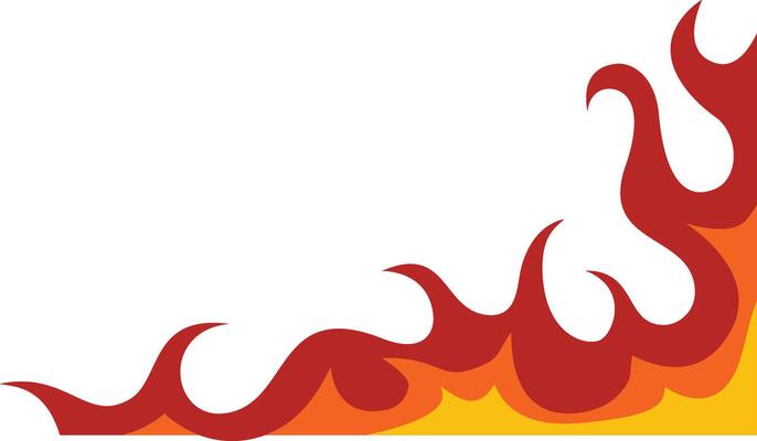 Fire Frame Border Icon in Cartoon Design.
