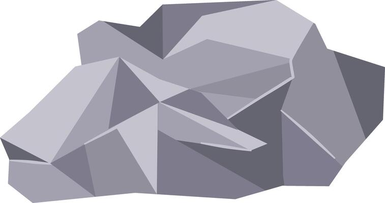 Boulder Rock Illustration in Cartoon Design