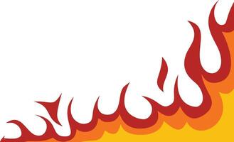 Fire Frame Border Icon Isolated on White Background, vector