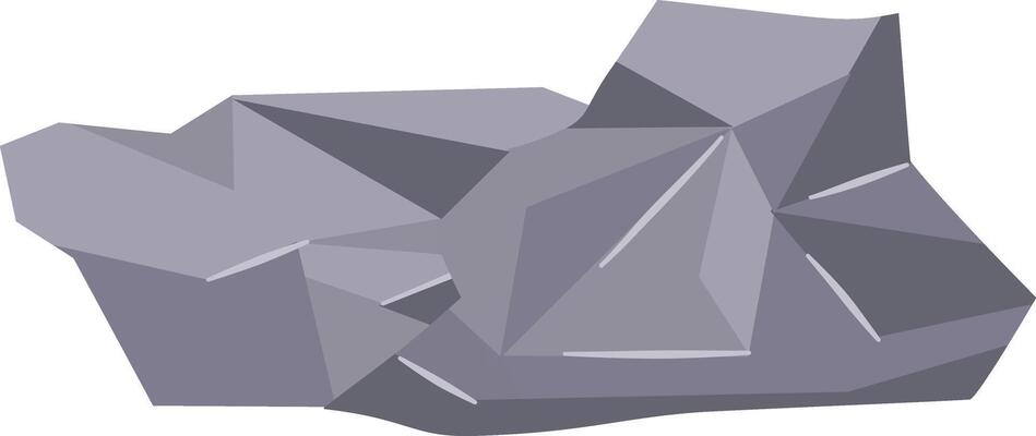 Boulder Rock Illustration with Cartoon Design.