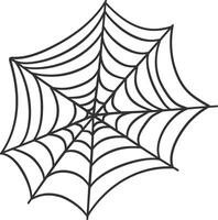 Spider Web Decorative with Flat Design vector