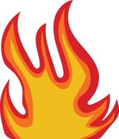 Fire Frame Illustration in Red and Orange Color Design, Isolated on White Background vector