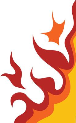 Fire Frame Border Icon in Cartoon Design