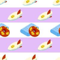 Seamless Inflatable Pool Toy Pattern vector
