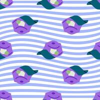 Seamless Cap Pattern Design vector