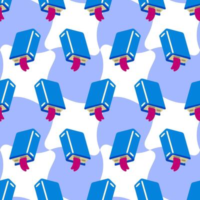 Funny Book Tongue Pattern Design