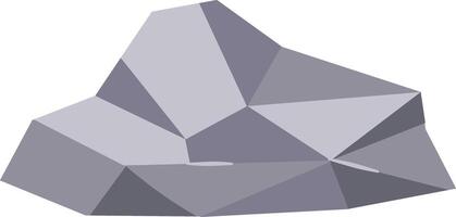 Boulder Rock Illustration Isolated on White Background vector