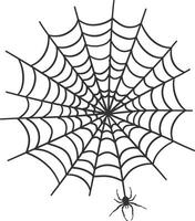 Spider Web Decorative Isolated on White Background vector