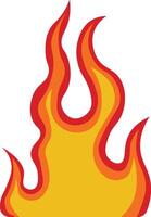 Fire Frame Illustration with Cartoon Design. Isolated on White Background vector