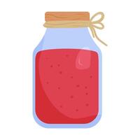 Homemade fruit jam in a jar with natural ingredients and rustic charm vector