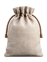 Soft Drawstring Sack in Neutral Color with Twisted Rope Closure png