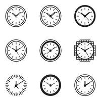Simple Clock Icons for Time vector