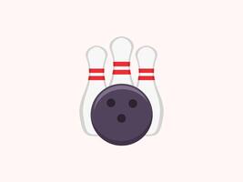 Bowling icon illustration with simple and clean design vector