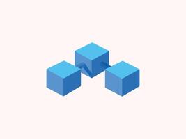 Blockchain icon design illustration in a clean and modern style vector