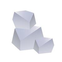 3D Ice Block Stack Illustration vector