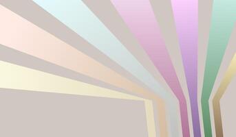 Straight lines of colors with a bend. Full color straight line with a curve. vector