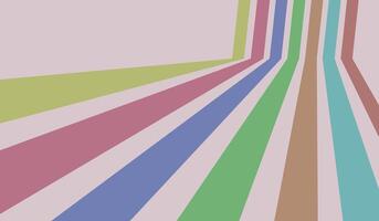 Full color straight line with a curve. Straight lines of different colors with a bend. vector