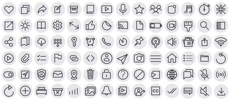 Interface icons. User interface icon set that can be used for commercial purposes. vector