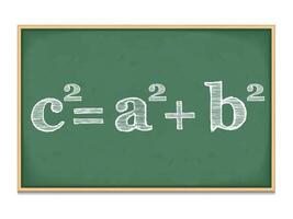 Pythagoras theorem on blackboard vector