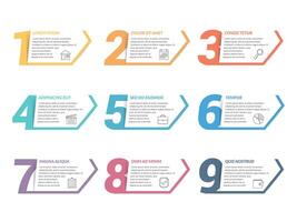 Numbers with place for your text, infographic elements vector