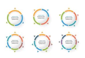Circle arrows with side arrows and place for your text in the center, circle infographics vector