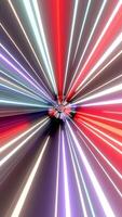 Moving Forward Inside Tunnel with Multicolor Lines video