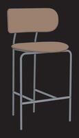 a stool with a seat and backrest vector
