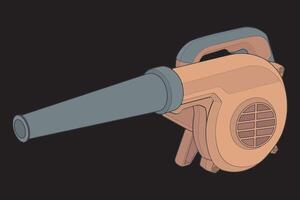 a cartoon image of a blower on a black background vector