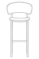 a drawing of a bar stool vector