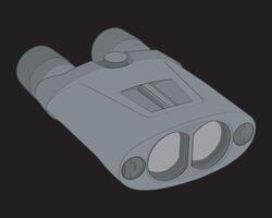 a gray binoculars with two lenses on it vector