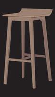 a drawing of a stool with a dark background vector