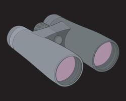 a pair of binoculars on a black background. vector