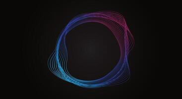 sound wave round ring design template vector