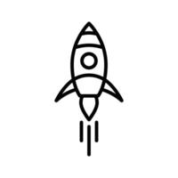 rocket icon design concept line style vector