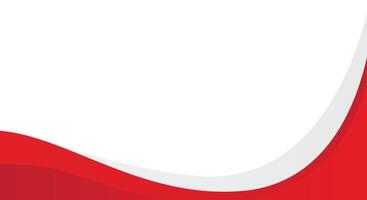 red wave curve on a white background banner design template vector