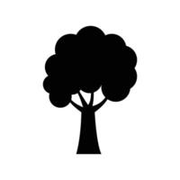 tree icon oak design concept silhouette style vector