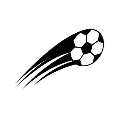 soccer ball icon swoosh logo design concept idea